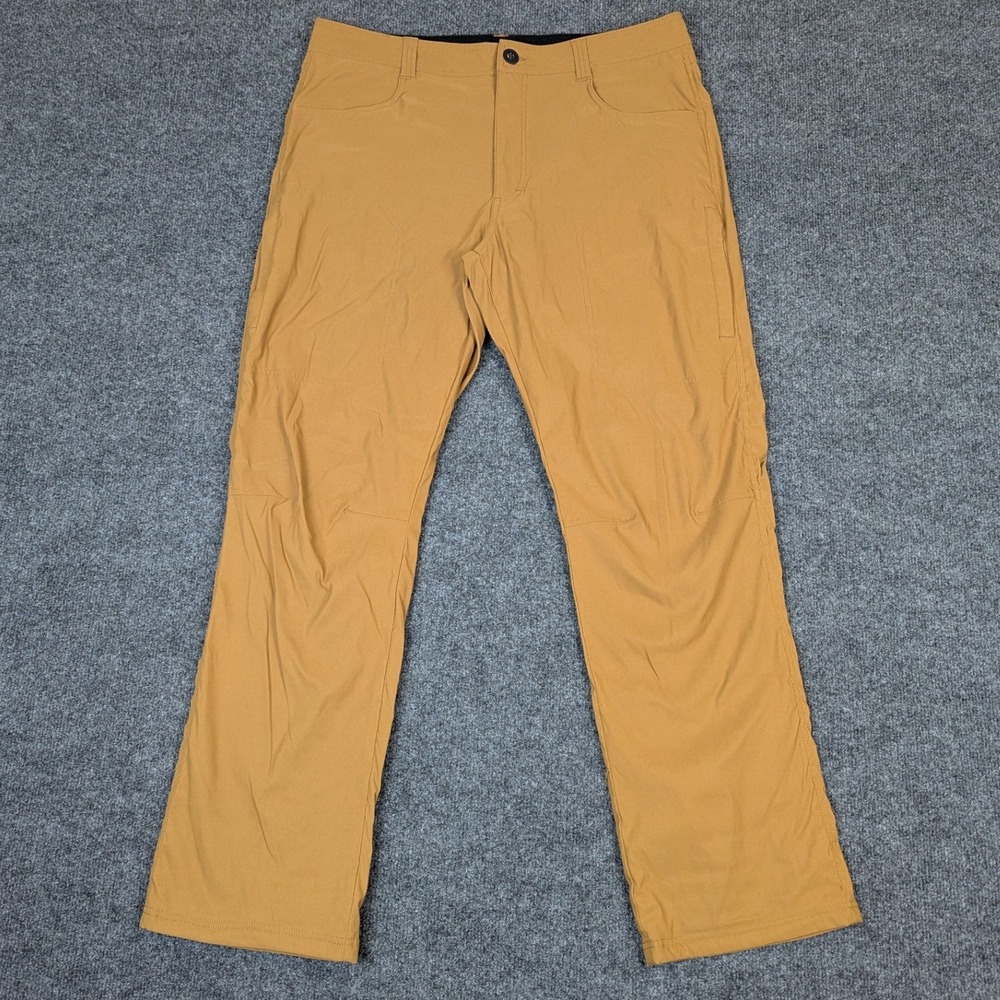 Orvis Classic Collection Mens Tan Fleece Lined Tech Hiking Pants 36x32 Brown